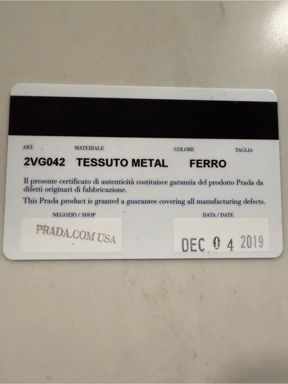 Prada Tessuto Metallic Technical Tote